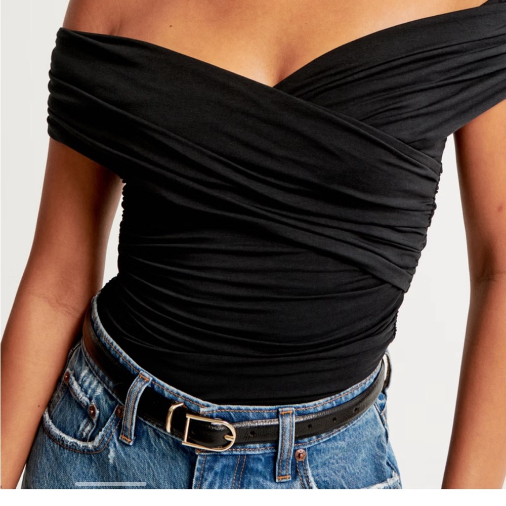 Off the shoulder Ruched Wrap Bodysuit